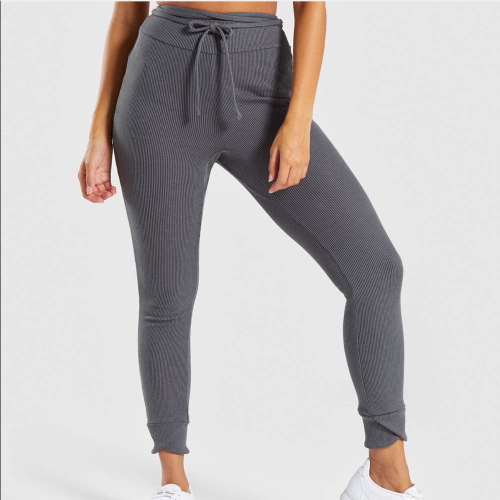 Gymshark slounge ribbon bottoms - Charcoal Marl